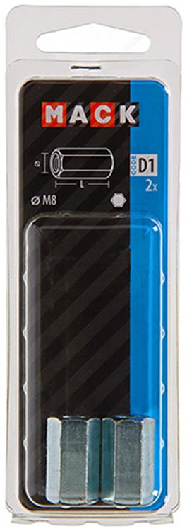 Load image into Gallery viewer, Mack 1017705 - zeskant verbindingsmoer verzinkt 2 st m8 | 10 stuks
