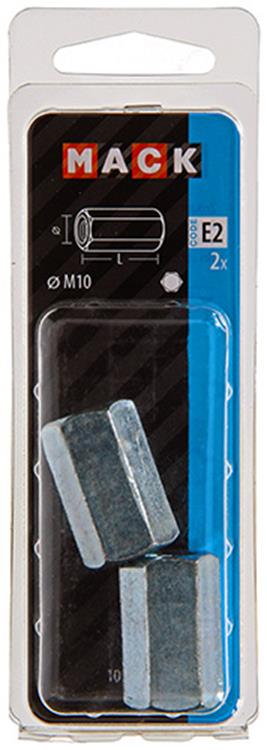 Load image into Gallery viewer, Mack 1017706 - zeskant verbindingsmoer verzinkt 2 st m10 | 5 stuks