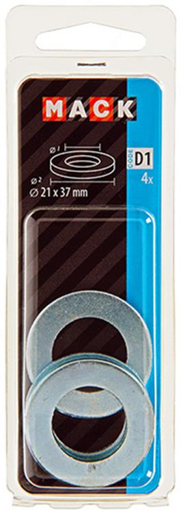 Load image into Gallery viewer, Mack 1017722 - sluitring staal verzinkt 4 st 21 x 37 mm | 10 stuks