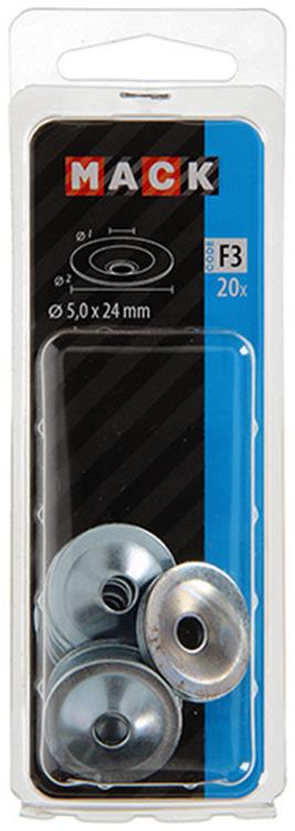 Load image into Gallery viewer, Mack 1017759 - sluitplaat vr gipsplaatschr. verz. 20 st 5 x 24 mm | 10 stuks