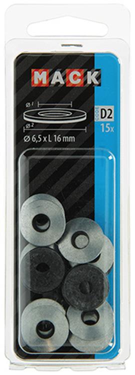 Load image into Gallery viewer, Mack 1017761 - dichtingsring rubber verzinkt 15 st 6,5 x 16 mm | 10 stuks
