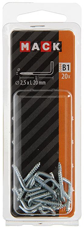 Load image into Gallery viewer, Mack 1017815 - schroefduim staal verzinkt 20 st 2,5 x 20 mm | 10 stuks