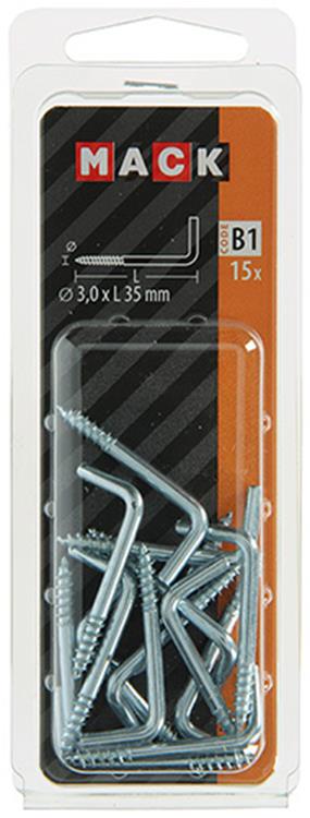 Load image into Gallery viewer, Mack 1017818 - schroefduim staal verzinkt 15 st 3,0 x 35 mm | 10 stuks