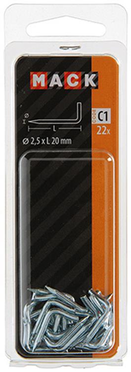 Load image into Gallery viewer, Mack 1017837 - puntduim staal verzinkt 22 st 2,5 x 20 mm | 10 stuks