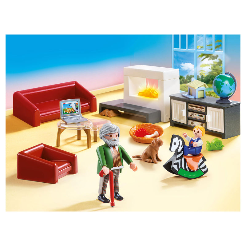 Load image into Gallery viewer, Playmobil dollhouse huiskamer met openhaard - 70207