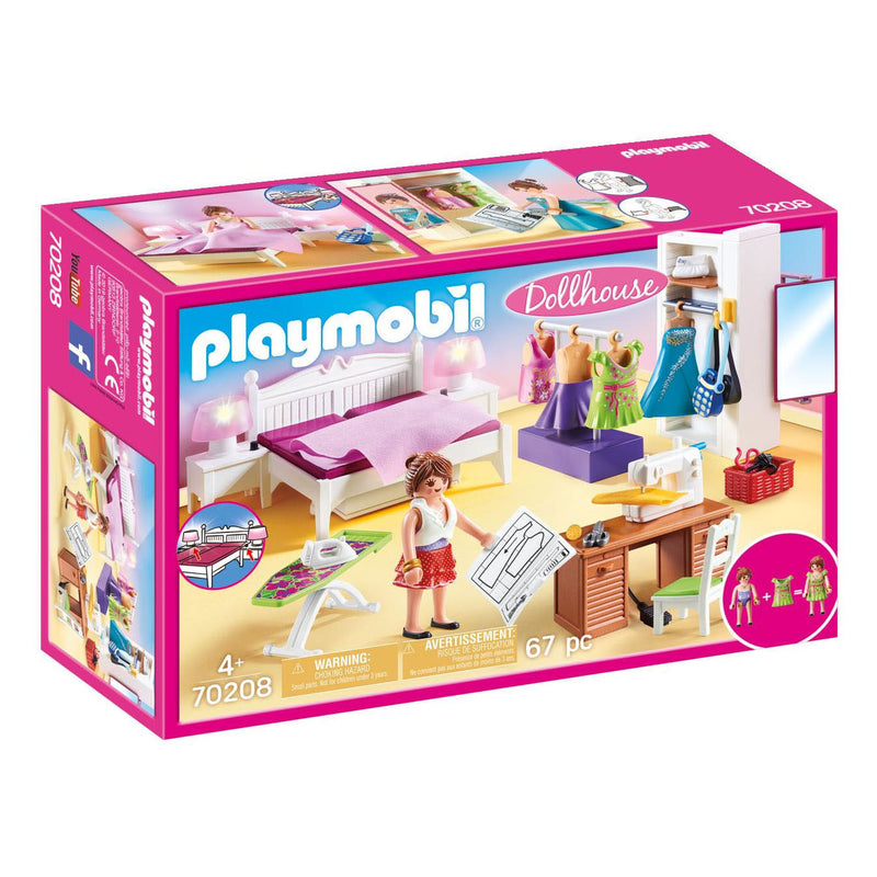 Load image into Gallery viewer, Playmobil dollhouse slaapkamer met mode ontwerphoek - 70208