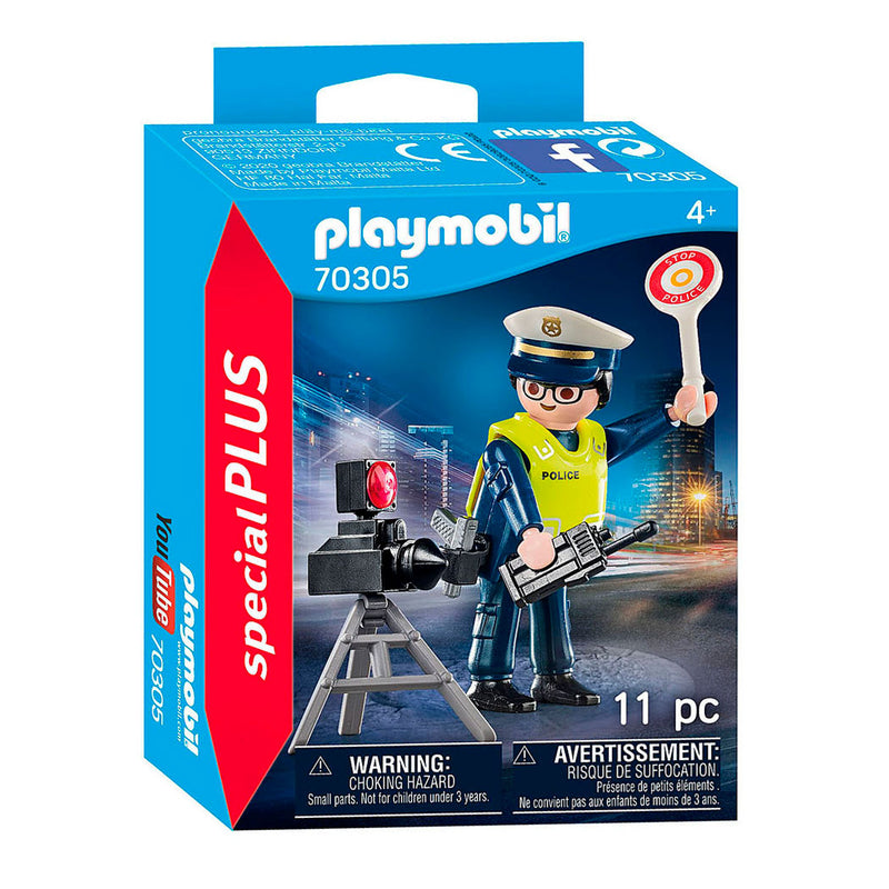 Load image into Gallery viewer, Playmobil 70305 politieman met flitscontrole