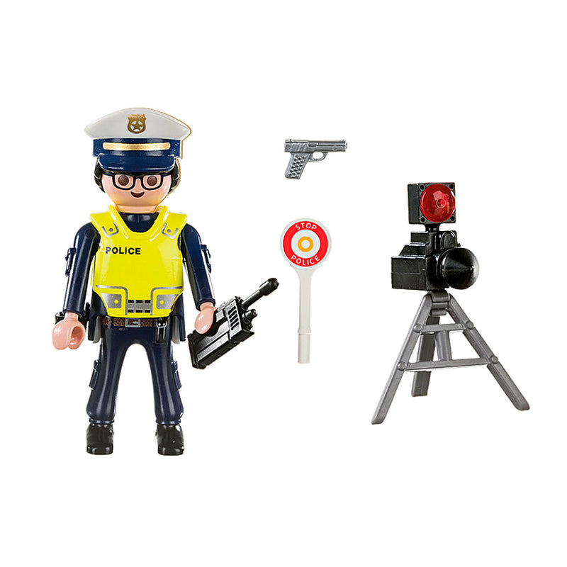 Load image into Gallery viewer, Playmobil 70305 politieman met flitscontrole