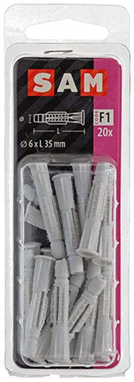 Load image into Gallery viewer, Mack 1017886 - universeelplug met kraag polyethyl.20st 6 x 35 mm | 5 stuks
