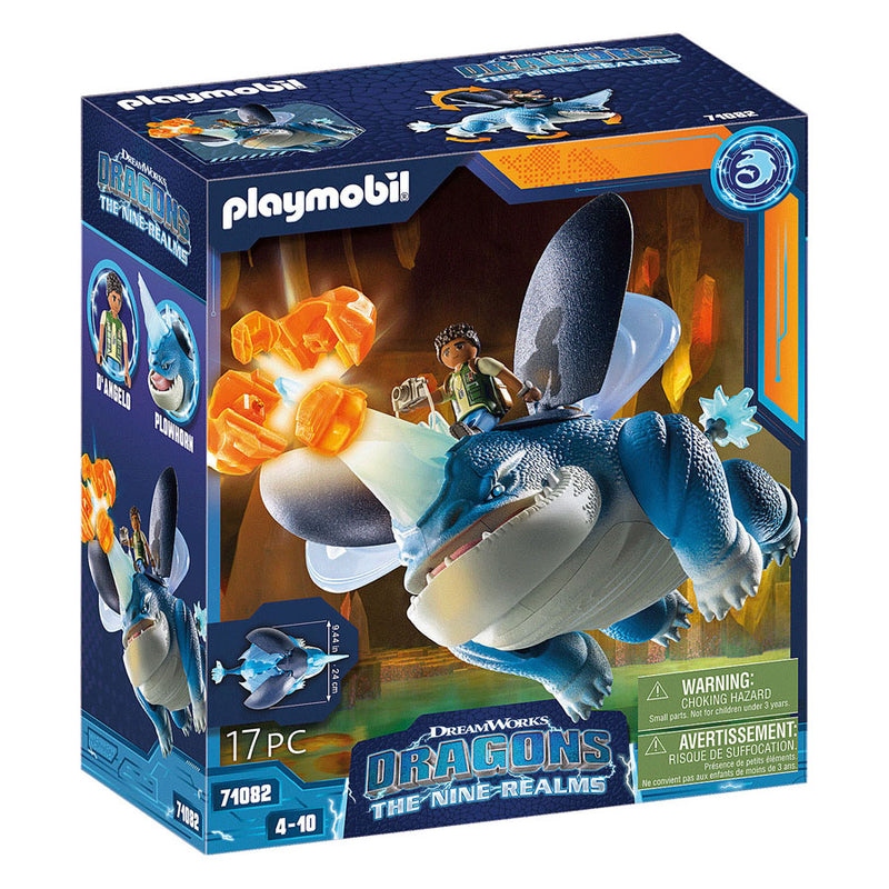Load image into Gallery viewer, Playmobil Dragons: The Nine Realms Plowhorn D'Angelo 71082