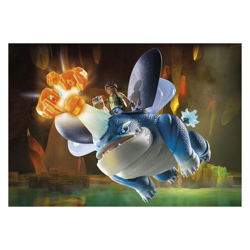 Load image into Gallery viewer, Playmobil Dragons: The Nine Realms Plowhorn D'Angelo 71082