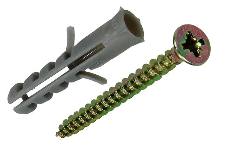 Load image into Gallery viewer, Mack 1017896 - plug + schroef polyethyleen 20 st 6 mm 4,0 x 40 mm | 5 stuks