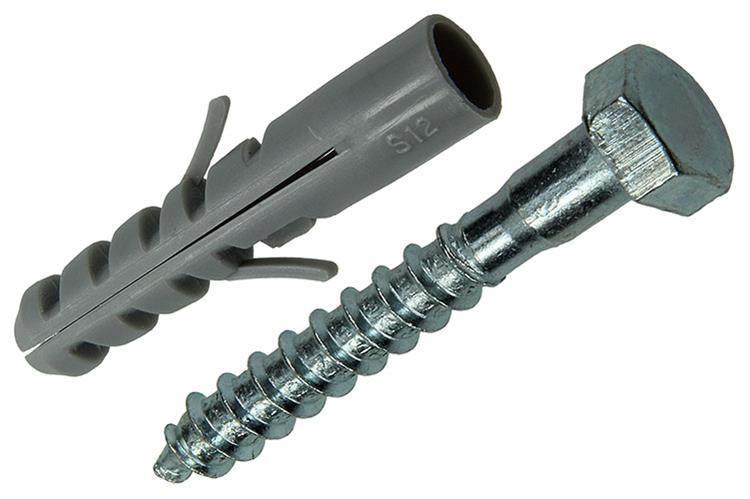 Load image into Gallery viewer, Mack 1017899 - plug + houtdraadbout polyeth 2 st 12 mm 10x70 mm | 5 stuks
