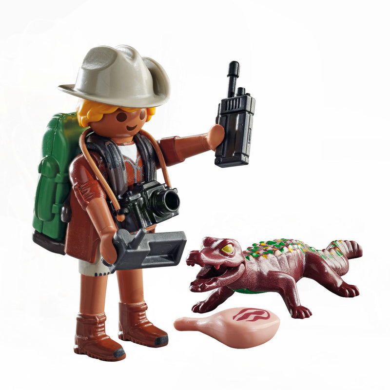Load image into Gallery viewer, Playmobil specials onderzoeker met jonge kaaiman - 71168