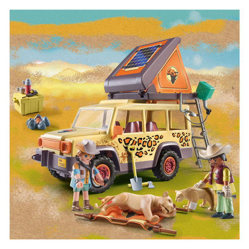 Load image into Gallery viewer, Playmobil Wiltopia met de Terreinwagen bij de Leeuwen 7129