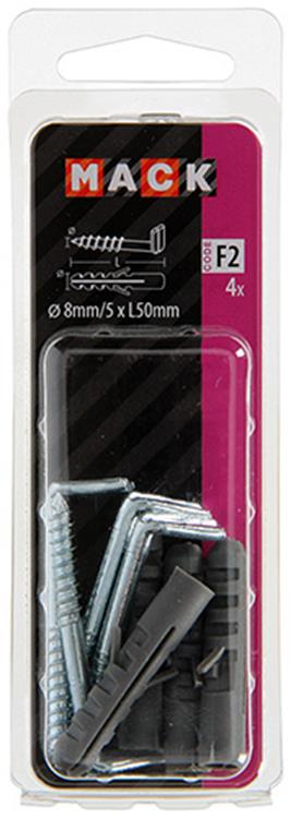 Load image into Gallery viewer, Mack 1017901 - plug + schroefduim polyeth 4 st 8mm 5x50mm | 5 stuks