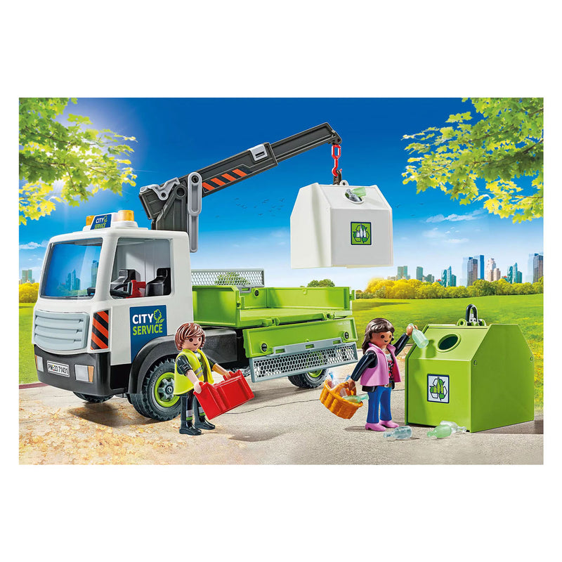 Load image into Gallery viewer, Playmobil City Action Glasbak Ophaaldienst 71431