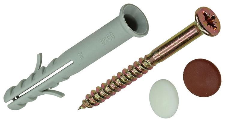 Load image into Gallery viewer, Mack 1017912 - kozijnplug met schroef polyamide 12 st 8 x 60 mm | 5 stuks