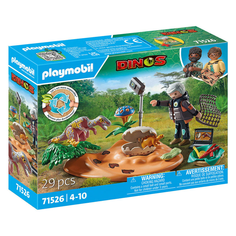 Load image into Gallery viewer, Playmobil dinos stegosaurusnest met eierdief 71526