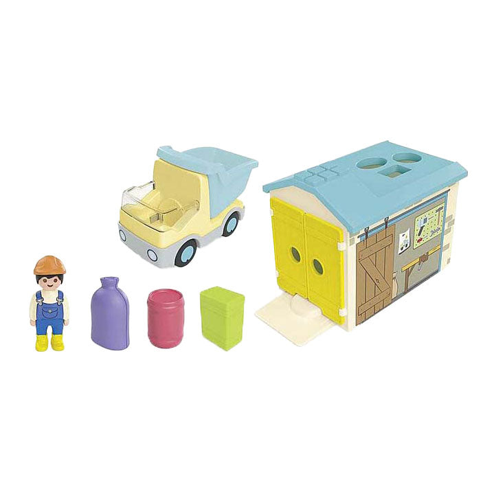 Load image into Gallery viewer, Playmobil junior werkman met sorteer garage - 71686
