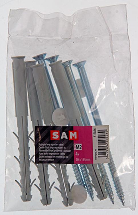 Load image into Gallery viewer, Mack 1019930 - kozijnplug lange exp. polyam. + schr.4st 10 x 135 mm | 5 stuks