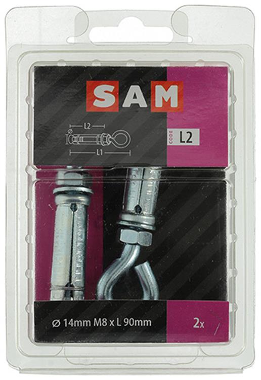 Load image into Gallery viewer, Mack 1019952 - keilbout schroefoog verzinkt2 st m8x90 14x50 | 5 stuks
