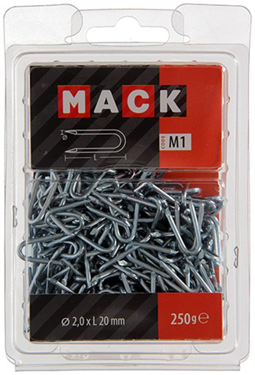 Load image into Gallery viewer, Mack 1017952 - kram staal verzinkt 250 gr 2,0 x 20 mm | 5 stuks