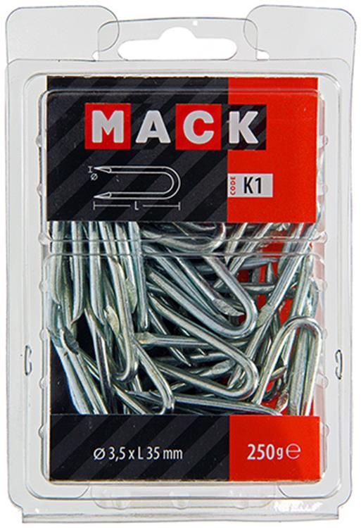 Load image into Gallery viewer, Mack 1017955 - kram staal verzinkt 250 gr 3,5 x 35 mm | 5 stuks