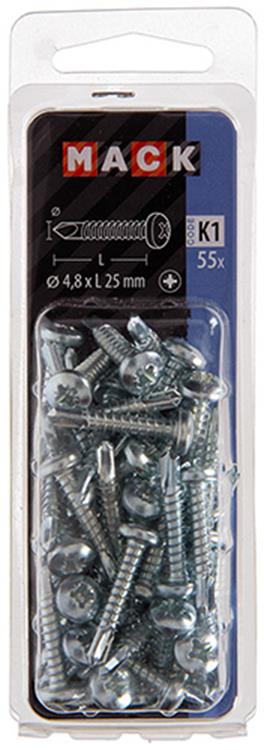Load image into Gallery viewer, Mack 1018086 - zelfborende schroef cylkop verz 55st 4,8 x 25 mm | 5 stuks
