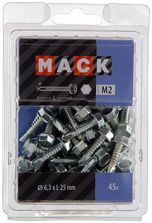 Load image into Gallery viewer, Mack 1018088 - zelfborende schroef zesk.kop verz. 45st 6,3 x 25 mm | 5 stuks