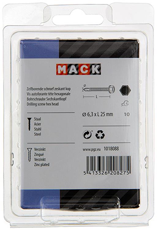 Load image into Gallery viewer, Mack 1018088 - zelfborende schroef zesk.kop verz. 45st 6,3 x 25 mm | 5 stuks