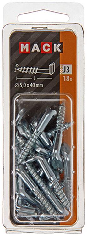 Load image into Gallery viewer, Mack 1018149 - schroefduim met gleuf verzinkt18 st 5,0 x 40 mm | 5 stuks