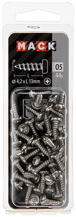 Load image into Gallery viewer, Mack 1020017 - zelftappende schroef cyl.kop a2 44 st 4,2 x 13 mm | 5 stuks