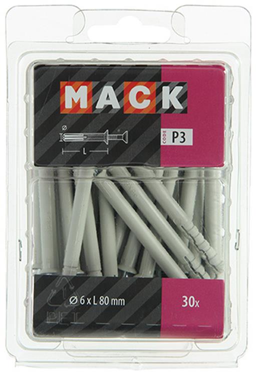 Load image into Gallery viewer, Mack 1018166 - nylon nagelplug polyamide 30 st 6 x 80 mm | 3 stuks
