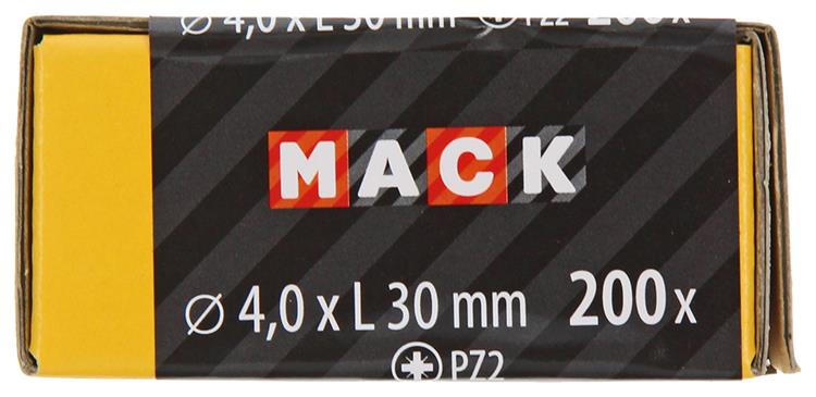 Load image into Gallery viewer, Mack 1020092 - spaanplaatschroef vz kop geel vz 200 st 4,0 x 30 mm | 5 stuks