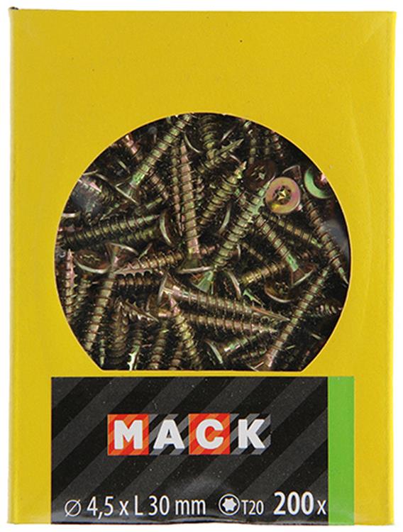 Load image into Gallery viewer, Mack 1020143 - spaanplaatschroef vz kp-zelfb.gvz 200st 4,5 x 30 mm | 5 stuks