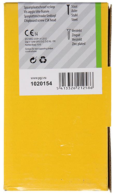 Load image into Gallery viewer, Mack 1020154 - spaanplaatschroef vz kp-zelfb.gvz 100st 5,0 x 70 mm | 3 stuks