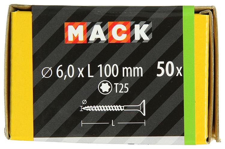 Load image into Gallery viewer, Mack 1020159 - spaanplaatschroef vz kp-zelfb.gvz 50 st 6,0 x 100 mm | 3 stuks
