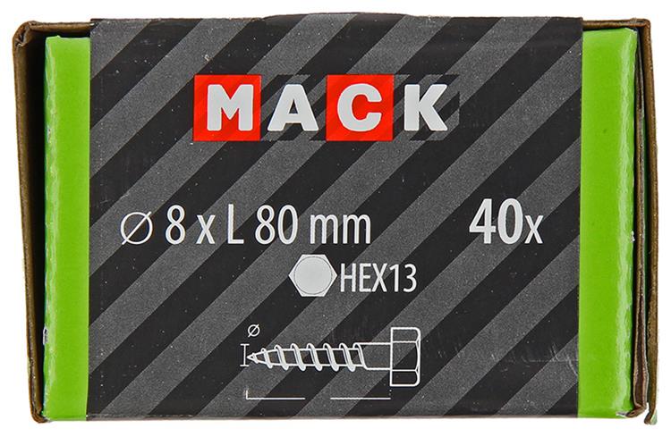 Load image into Gallery viewer, Mack 1020178 - houtdraadbout verzinkt 40 st 8 x 80 mm | 3 stuks