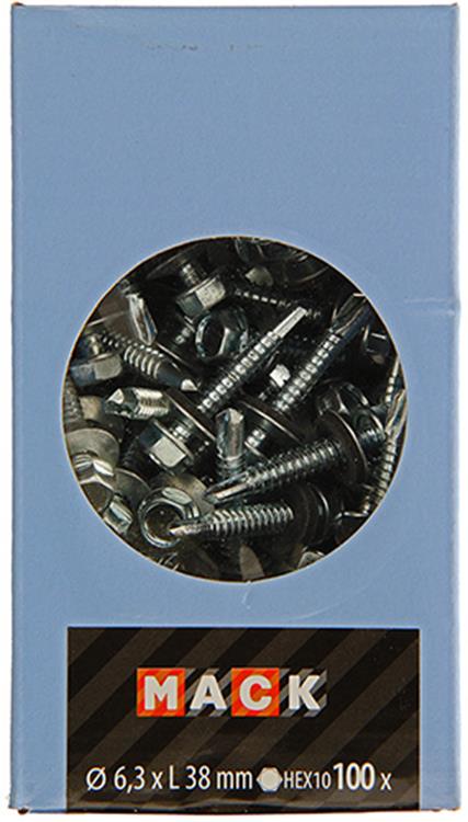 Load image into Gallery viewer, Mack 1020187 - zelfbor.schroef zeskt kop epdm-vz 100st 6,3 x 38 mm | 2 stuks