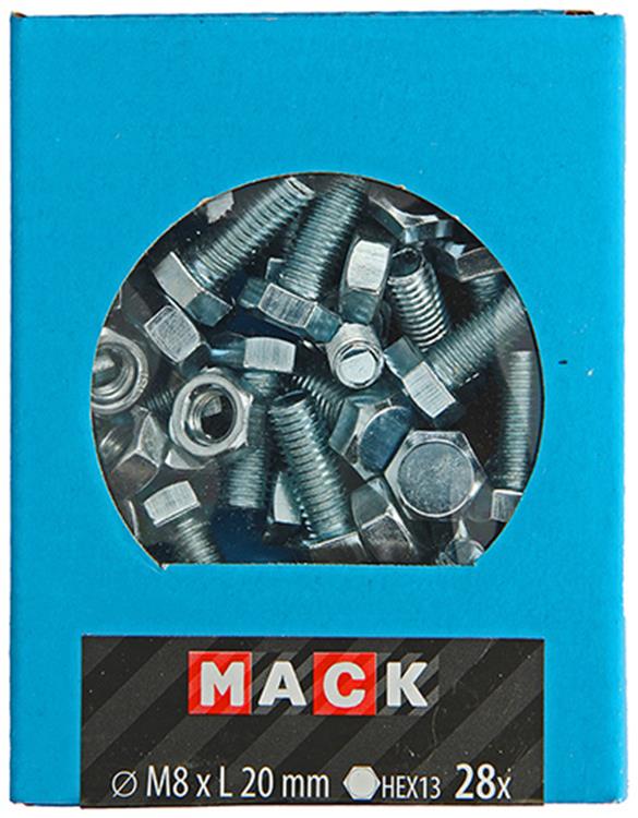 Load image into Gallery viewer, Mack 1020219 - tapbout + moer verzinkt 28 st m8 x 20 mm | 5 stuks