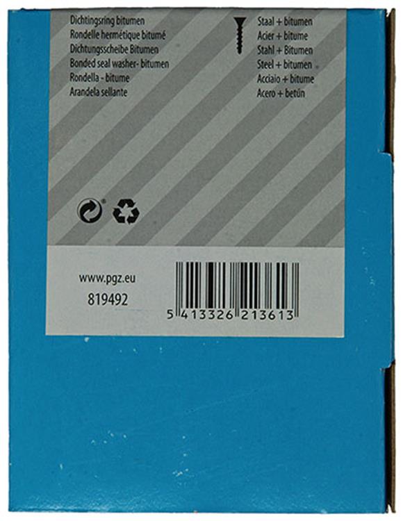 Afbeelding laden in galerijviewer, Mack 1020225 - dichtingsring bitumen verzinkt100 st 8,0 x 30 mm | 5 stuks