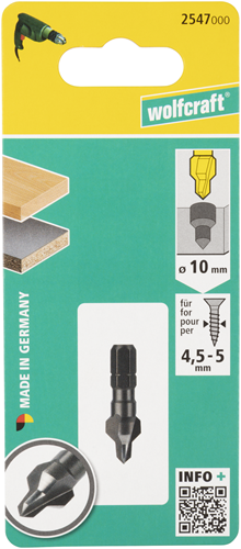 Load image into Gallery viewer, Wolfcraft verzinkboor | ws | 6-kant | ø4-10mm | 1 stuk - 2547000