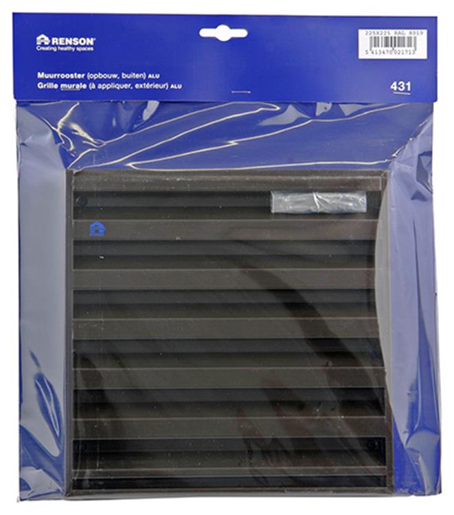 Load image into Gallery viewer, Renson 1006237 - muurrooster opbouw 431 alu ral8019 225x225mm | 2 stuks