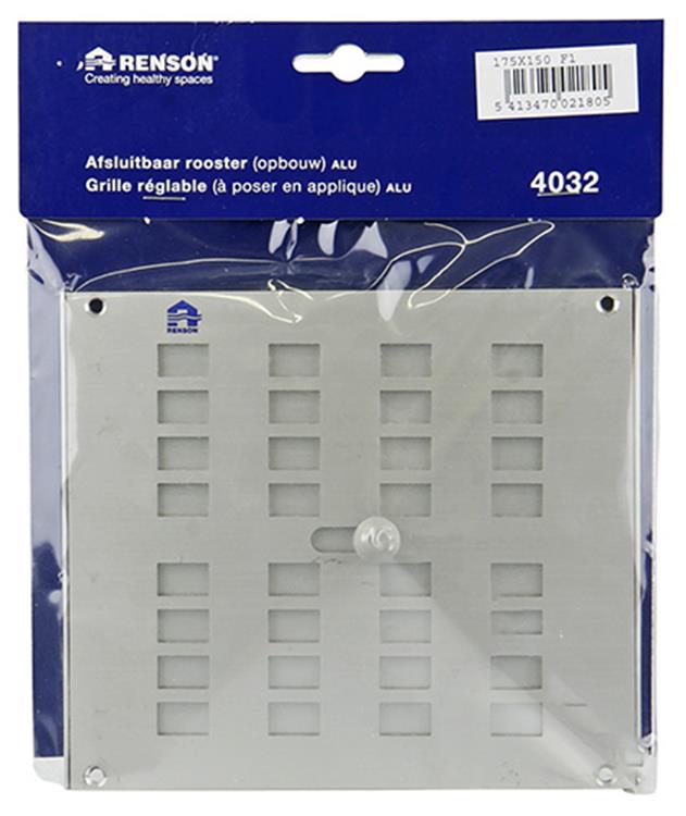Load image into Gallery viewer, Renson 1006217 - regelbare rooster opb. 4032 alu f1 175x150mm | 2 stuks