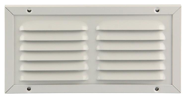 Load image into Gallery viewer, Renson 1006345 - schoepenrooster + kader + mug.opbouw 437 ral9010 200x100mm | 2 stuks