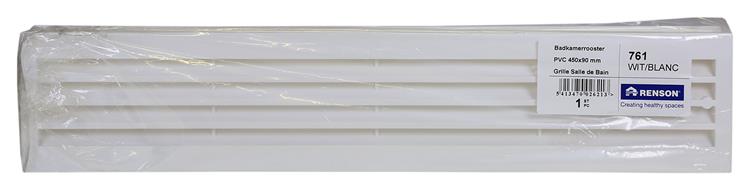 Afbeelding laden in galerijviewer, Renson 1006739 - deurrooster pvc 761 wit 450x90mm | 1 stuks
