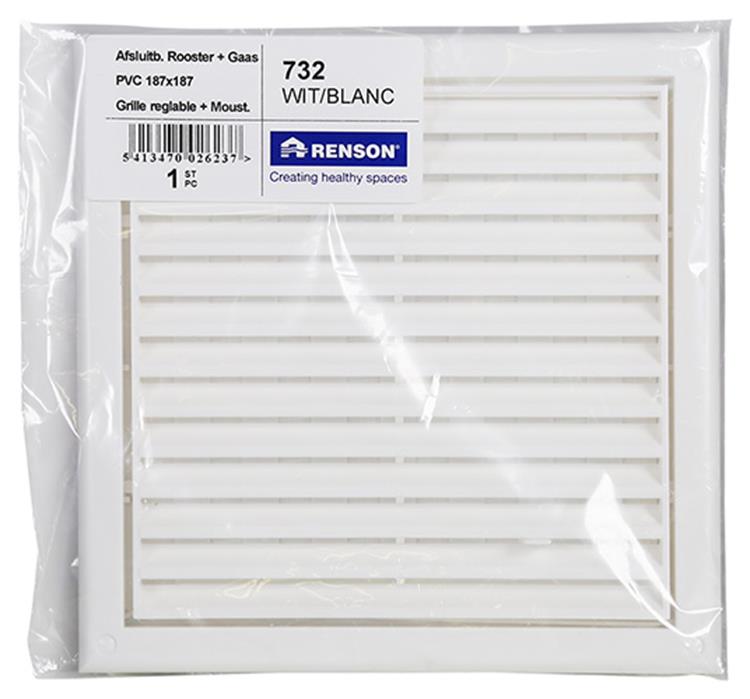 Load image into Gallery viewer, Renson 1006741 - rooster pvc 732 wit 187x187mm | 1 stuks
