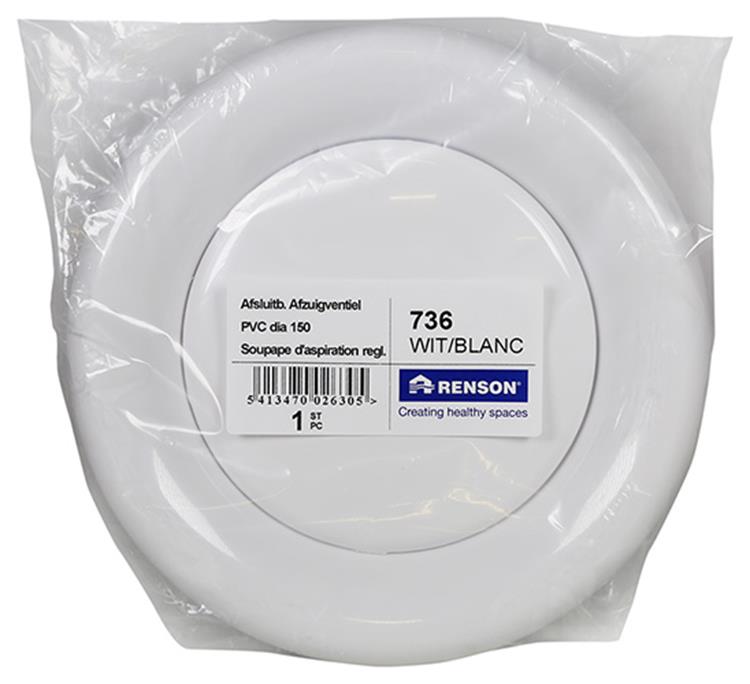 Load image into Gallery viewer, Renson 1006747 - afz.ventiel pvc736 wit ø150 | 1 stuks