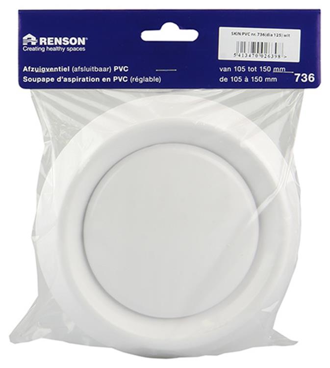 Load image into Gallery viewer, Renson 1006380 - afzuigventiel inbouw 736 dia pvc ø125 | 2 stuks